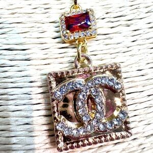 Gold Upcycled Gold Bottle CC Pendant